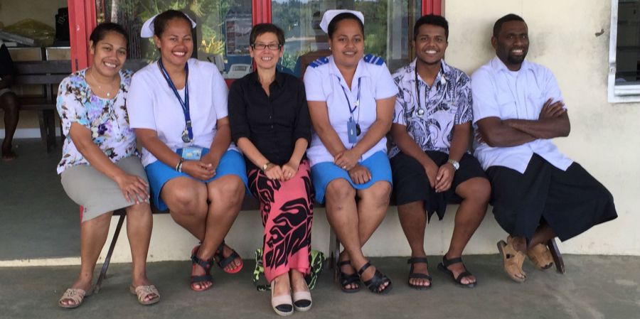 Meeting staff at Naitasiri Subdivisional Hospital in Fiji